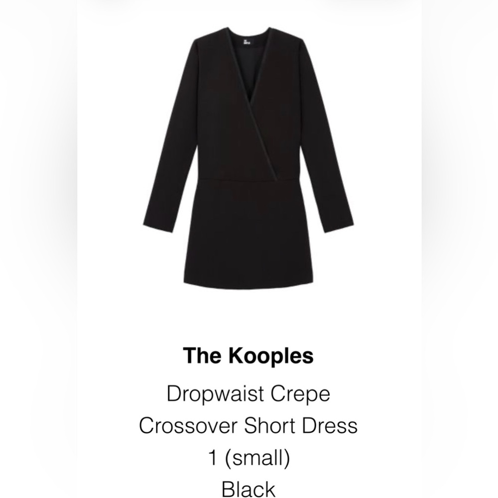 The Kooples Black Crepe Dress NWT